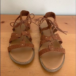 Women’s Brown Tie Sandals